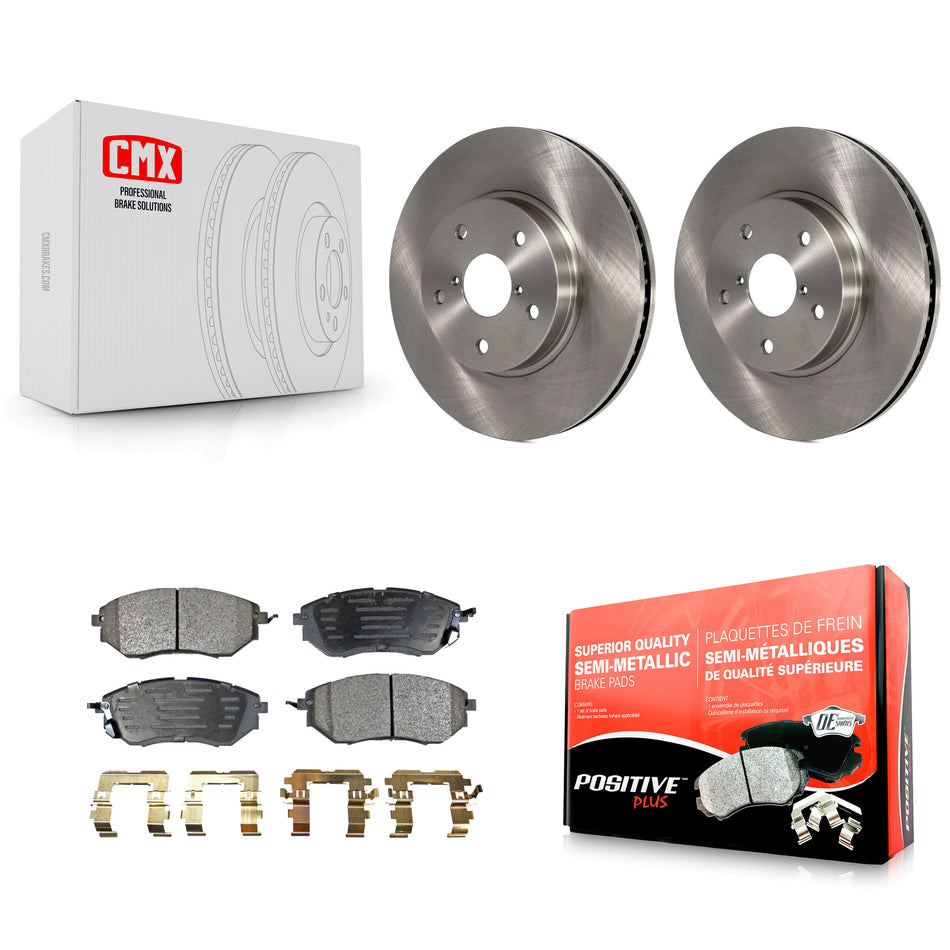 Front Disc Brake Rotors And Semi-Metallic Pads Kit For 2015 Subaru Legacy 2.5L K8F-100637