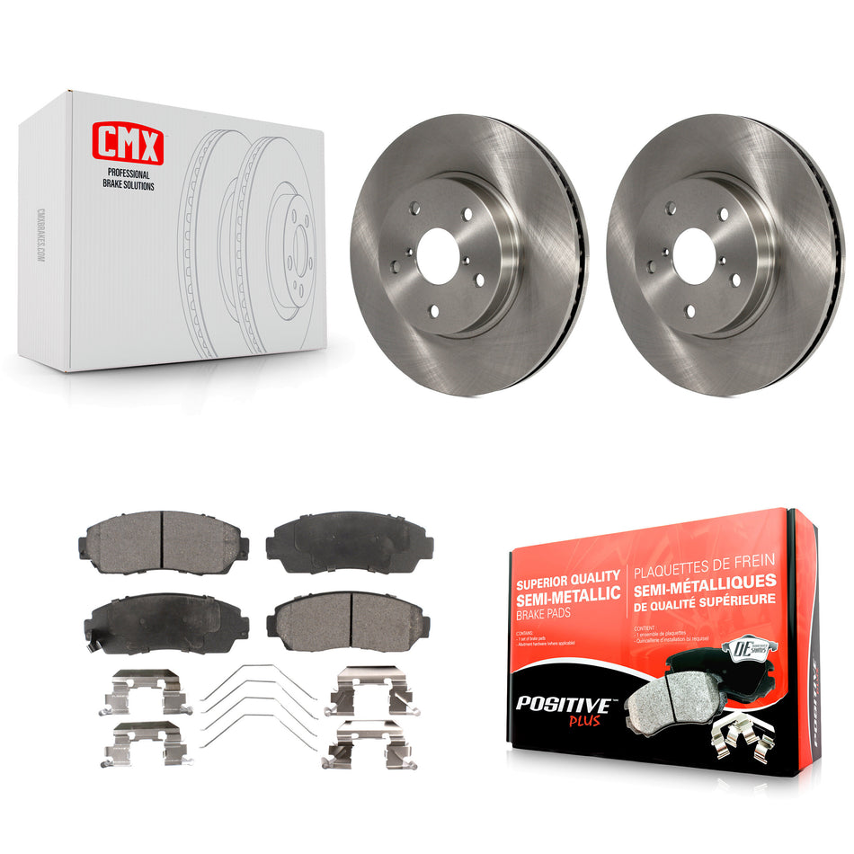 Front Disc Brake Rotors And Semi-Metallic Pads Kit For 2016-2019 Subaru Legacy 2.5L K8F-100638