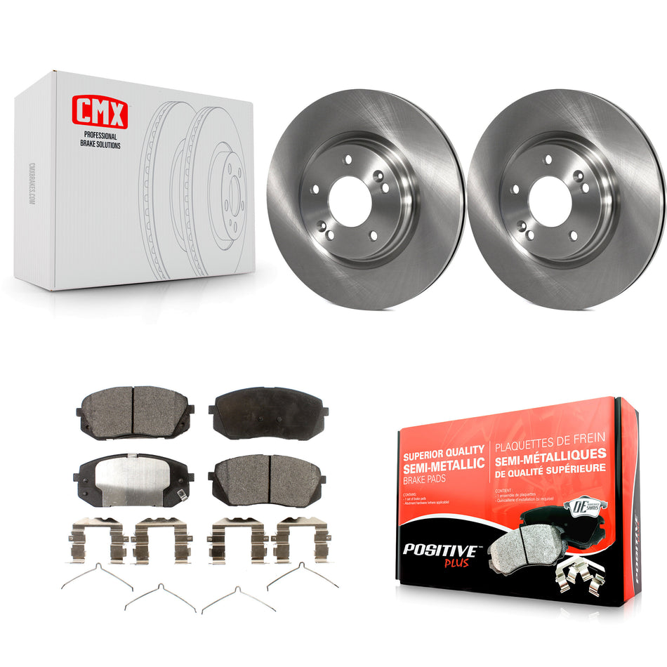 Front Disc Brake Rotors And Semi-Metallic Pads Kit For Hyundai Sonata Kia Optima Niro EV Kona Electric K8F-100640