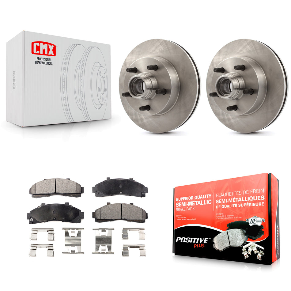 Front Disc Brake Rotors Hub Assembly And Semi-Metallic Pads Kit For Ford Ranger Mazda B3000 B4000 B2300 K8F-100681