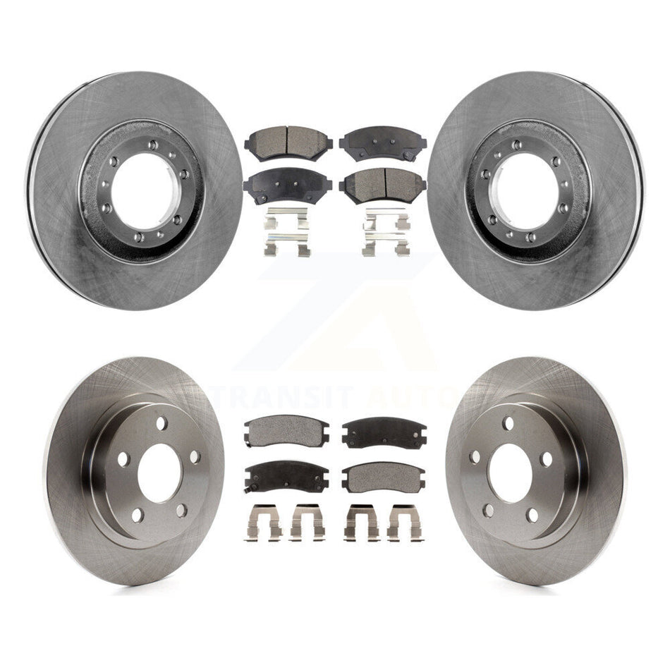 Front Rear Disc Brake Rotors And Semi-Metallic Pads Kit For 2000-2005 Buick LeSabre Pontiac Bonneville K8F-100717