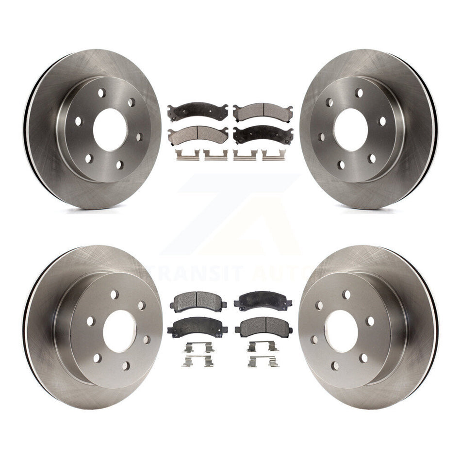 Front Rear Disc Brake Rotors And Semi-Metallic Pads Kit For 2006 GMC Savana 2500 GAS engine With 7300 Lb GVW K8F-100729