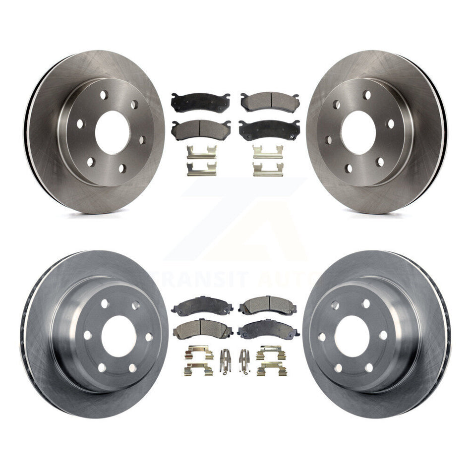 Front Rear Disc Brake Rotors And Semi-Metallic Pads Kit For Chevrolet Silverado 1500 GMC Tahoe Sierra Suburban Yukon Avalanche XL Cadillac Escalade ESV EXT K8F-100734