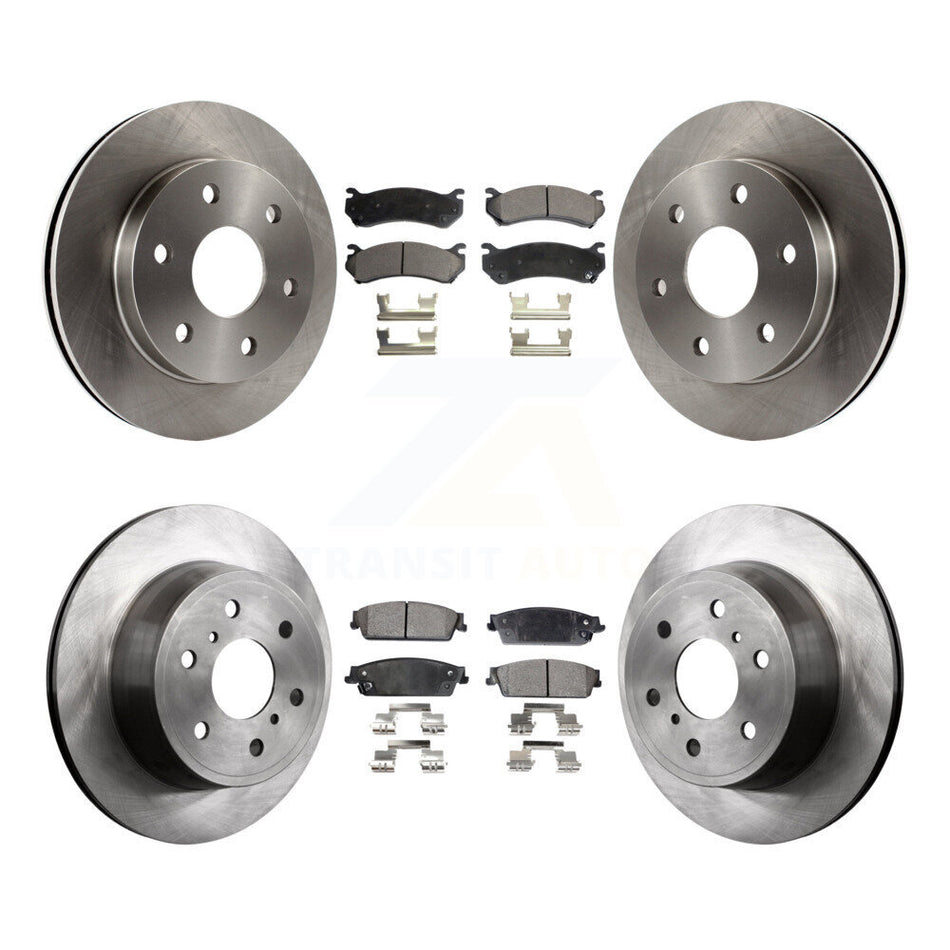 Front Rear Disc Brake Rotors And Semi-Metallic Pads Kit For 2007 Chevrolet Silverado 1500 rear brakes K8F-100737