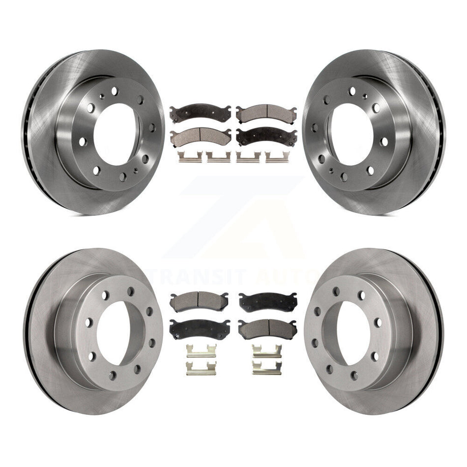 Front Rear Disc Brake Rotors And Semi-Metallic Pads Kit For Chevrolet Silverado 2500 HD GMC Sierra 3500 Classic Suburban Yukon XL Avalanche K8F-100739