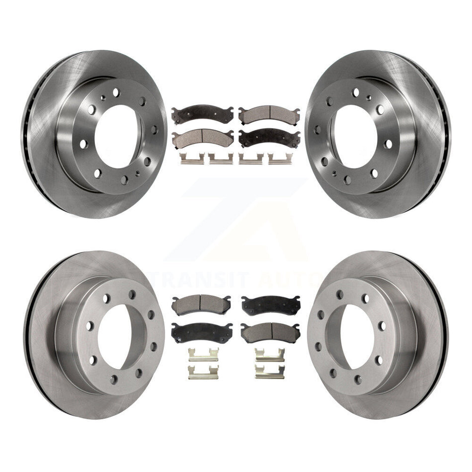 Front Rear Disc Brake Rotors And Semi-Metallic Pads Kit For Chevrolet Silverado 2500 HD GMC Sierra 3500 Classic Suburban Yukon XL Avalanche K8F-100739