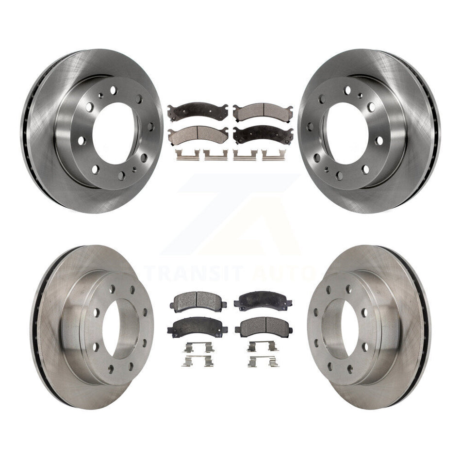 Front Rear Disc Brake Rotors And Semi-Metallic Pads Kit For Chevrolet Express 2500 GMC Savana K8F-100742