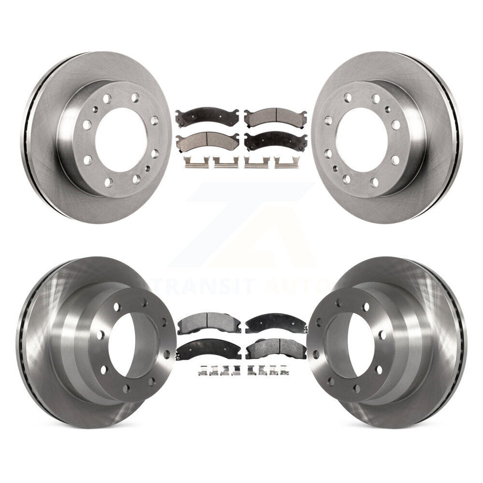 Front Rear Disc Brake Rotors And Semi-Metallic Pads Kit For Chevrolet Express 4500 GMC Savana K8F-100749