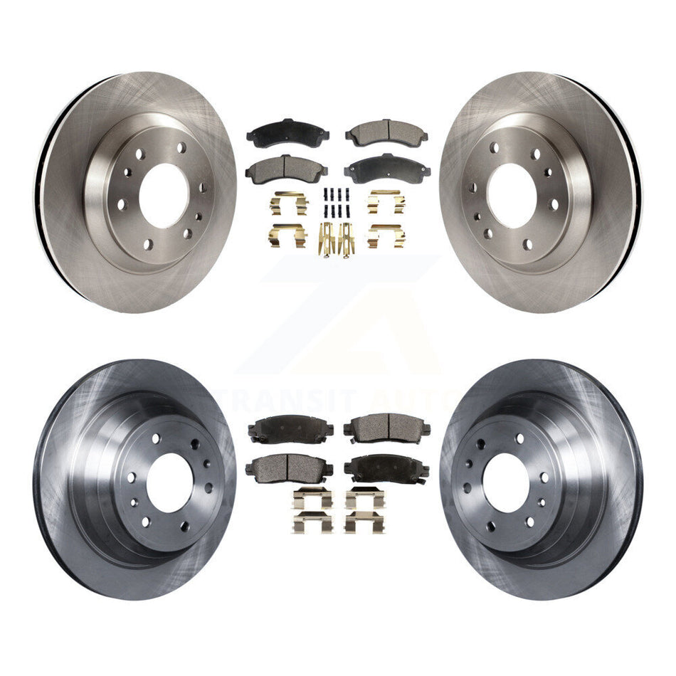 Front Rear Disc Brake Rotors And Semi-Metallic Pads Kit For Chevrolet Trailblazer GMC Envoy Buick Rainier Oldsmobile Bravada Isuzu Ascender K8F-100750