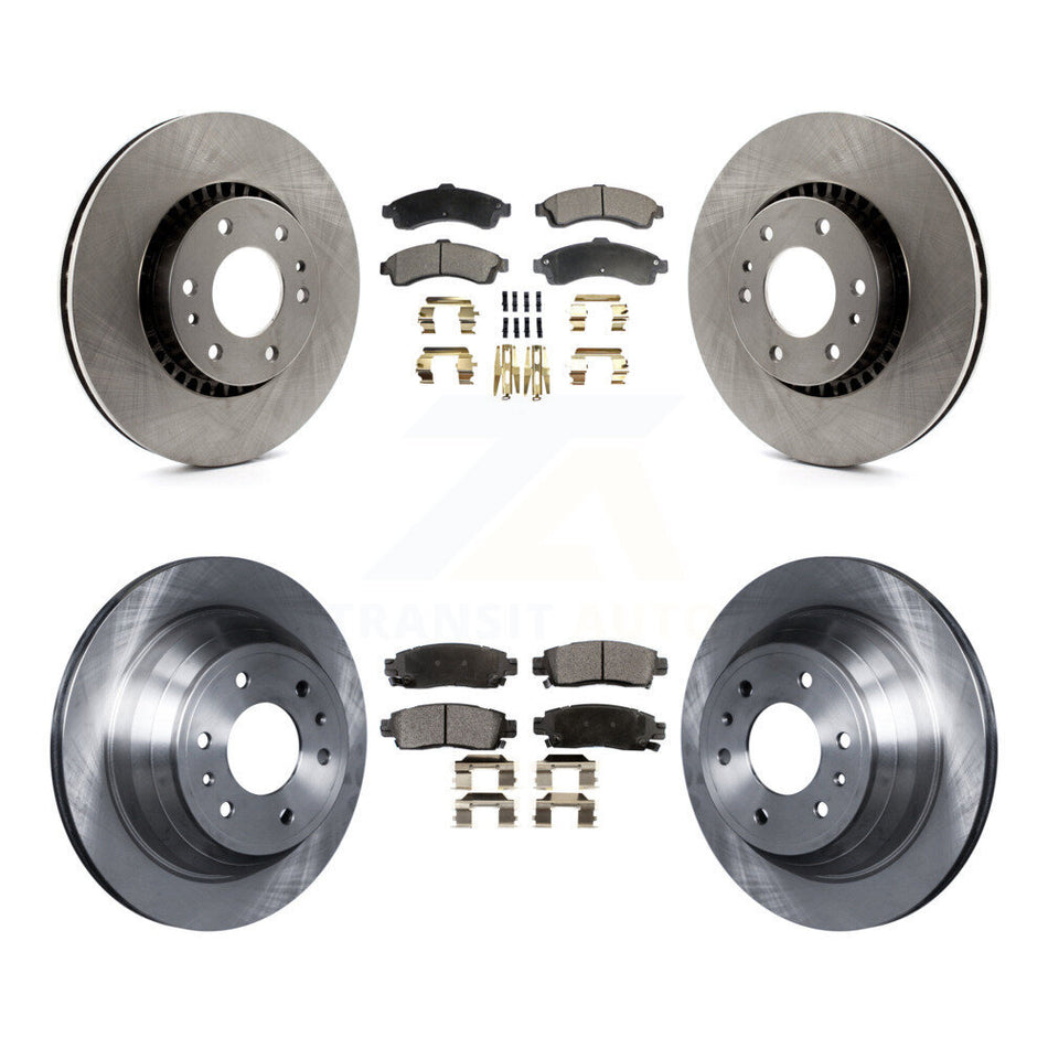 Front Rear Disc Brake Rotors And Semi-Metallic Pads Kit For Chevrolet Trailblazer GMC EXT Envoy XL Buick Rainier XUV SSR Isuzu Ascender Saab 9-7x K8F-100752