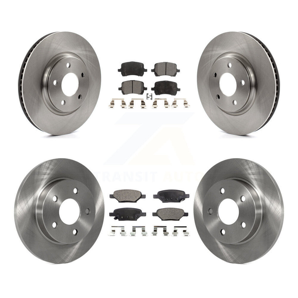 Front Rear Disc Brake Rotors And Semi-Metallic Pads Kit For Chevrolet Malibu Pontiac G6 Cobalt Saturn Aura G5 K8F-100761