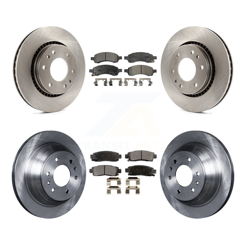 Front Rear Disc Brake Rotors And Semi-Metallic Pads Kit For Chevrolet Trailblazer GMC Envoy Buick Rainier Isuzu Ascender K8F-100782