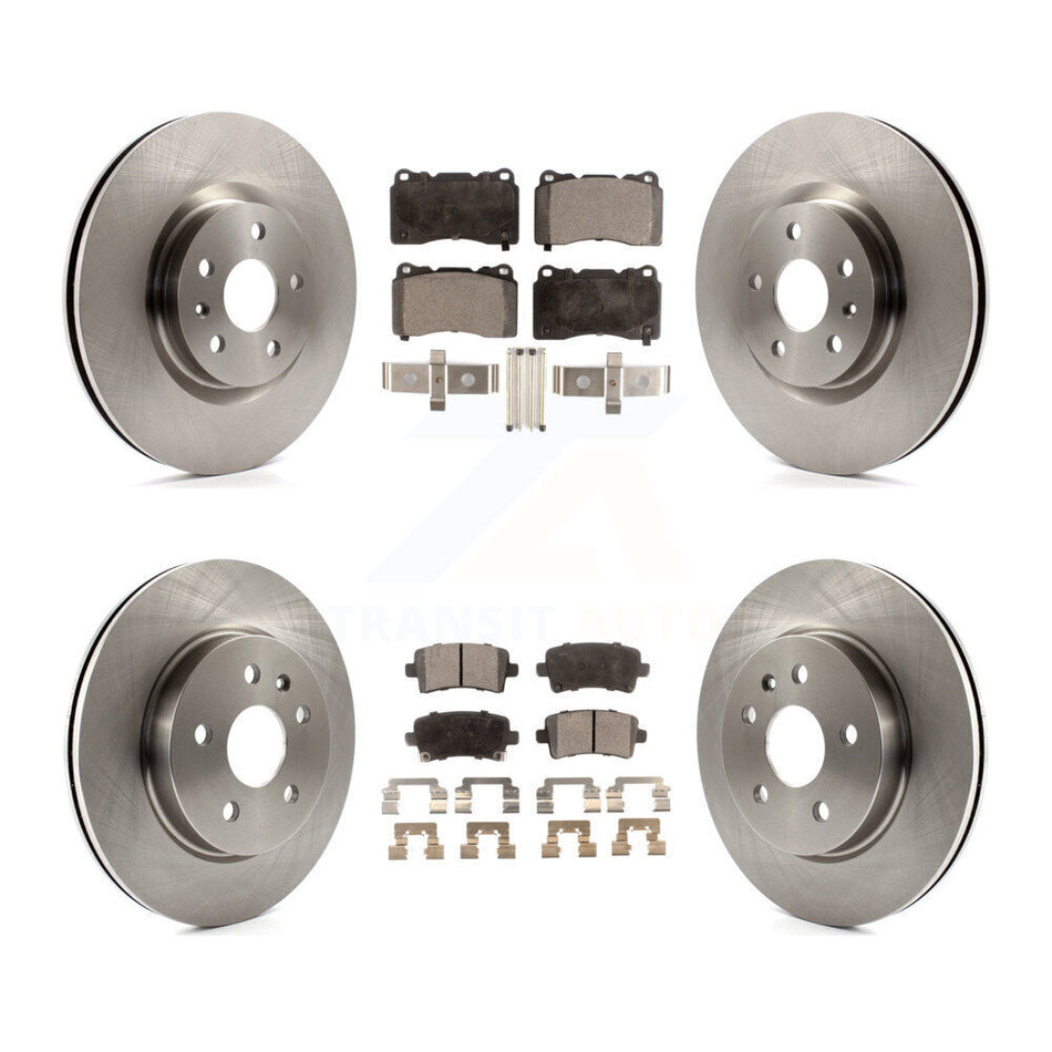 Front Rear Disc Brake Rotors And Semi-Metallic Pads Kit For Cadillac XTS K8F-100798