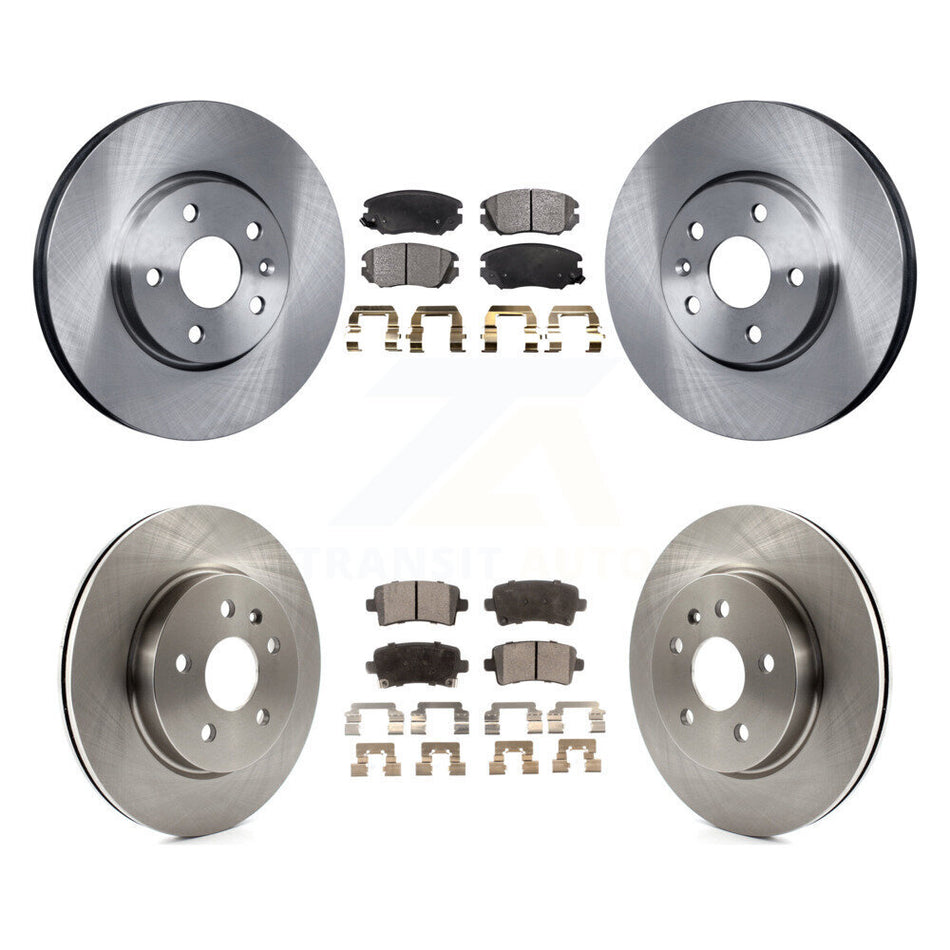 Front Rear Disc Brake Rotors And Semi-Metallic Pads Kit For Chevrolet Malibu Impala Buick LaCrosse Limited Allure K8F-100818
