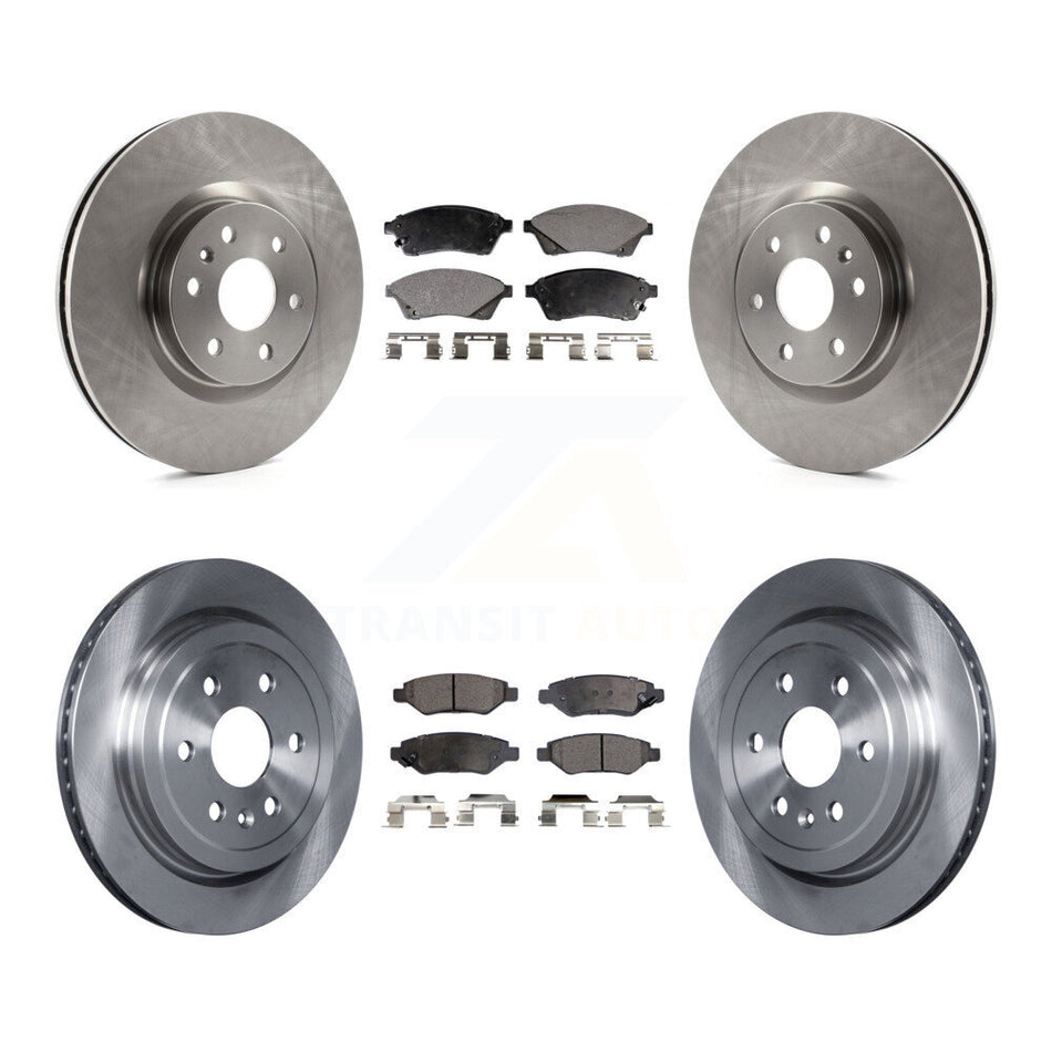 Front Rear Disc Brake Rotors And Semi-Metallic Pads Kit For Cadillac SRX Saab 9-4X K8F-100822