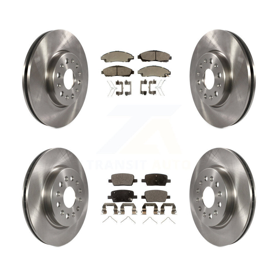 Front Rear Disc Brake Rotors And Semi-Metallic Pads Kit For Chevrolet Traverse GMC Acadia Buick Enclave Blazer K8F-100836