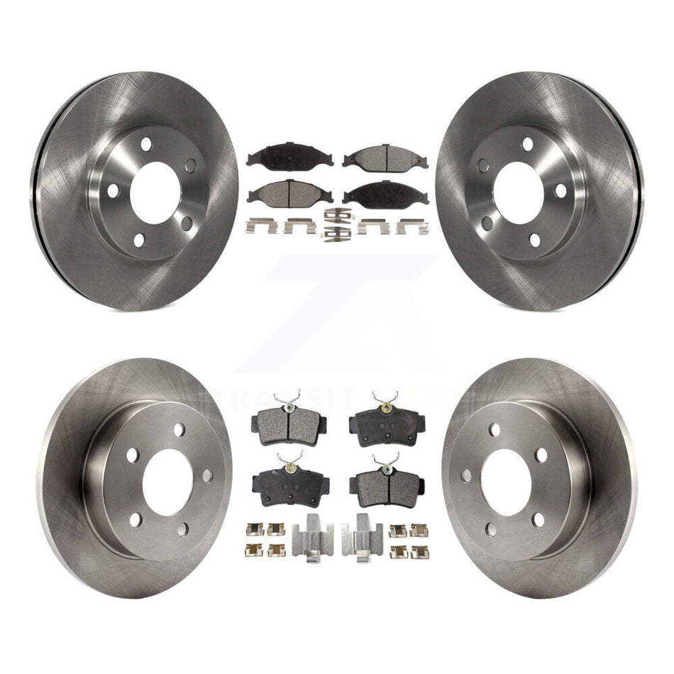 Front Rear Disc Brake Rotors And Semi-Metallic Pads Kit For Ford Mustang K8F-100840