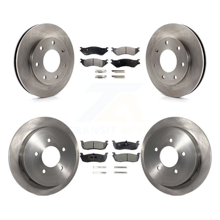 Front Rear Disc Brake Rotors And Semi-Metallic Pads Kit For 2004 Ford F-150 Heritage 4WD K8F-100848