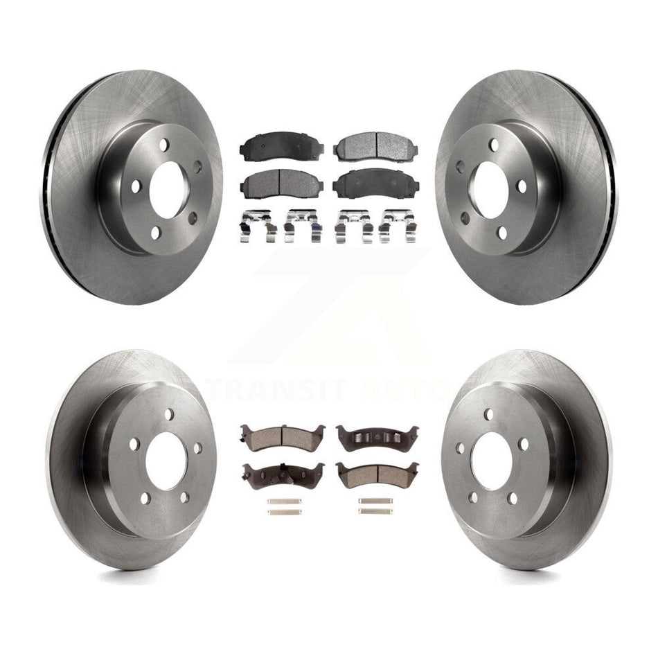 Front Rear Disc Brake Rotors And Semi-Metallic Pads Kit For 2001 Ford Explorer Sport 4WD K8F-100856
