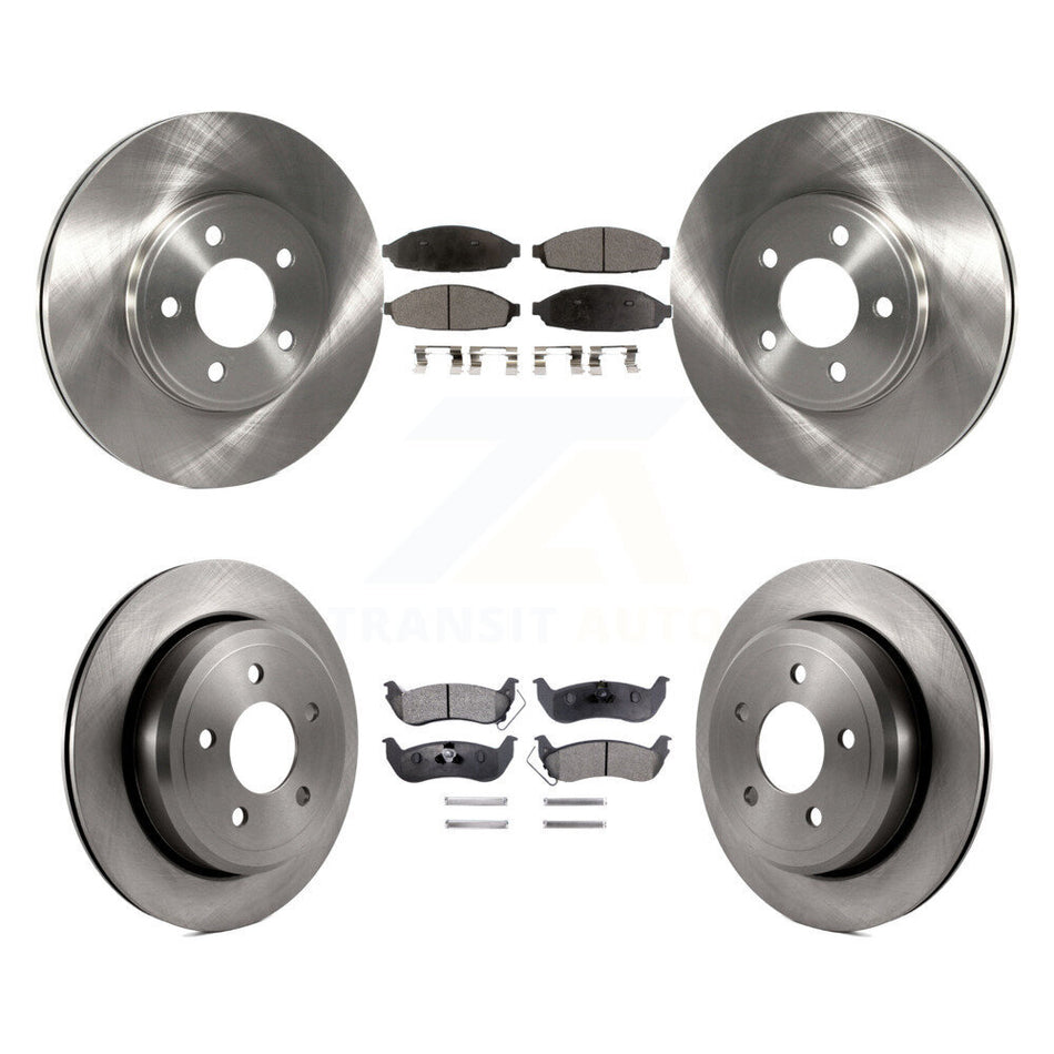 Front Rear Disc Brake Rotors And Semi-Metallic Pads Kit For Ford Crown Victoria Mercury Grand Marquis Marauder K8F-100862