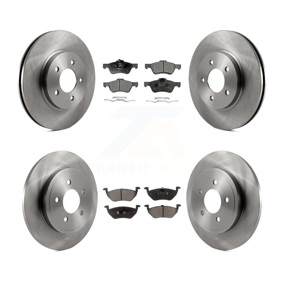 Front Rear Disc Brake Rotors And Semi-Metallic Pads Kit For Ford Escape Mercury Mariner Mazda Tribute K8F-100866