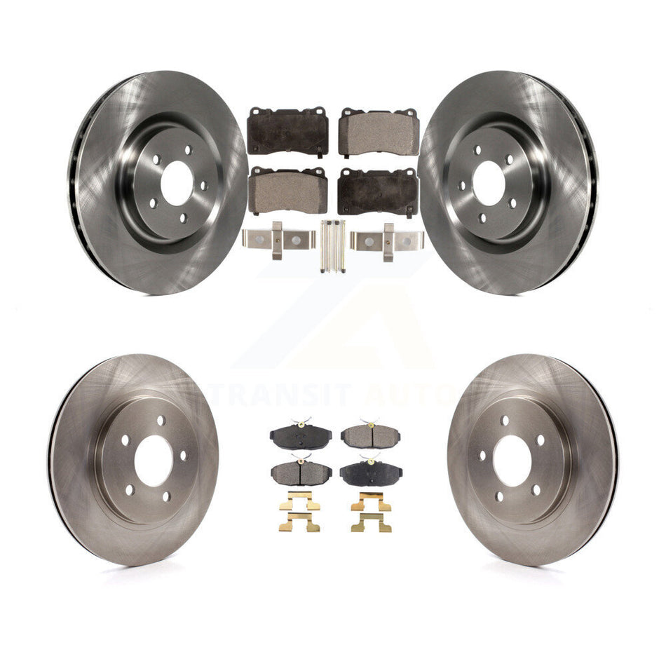 Front Rear Disc Brake Rotors And Semi-Metallic Pads Kit For Ford Mustang K8F-100886