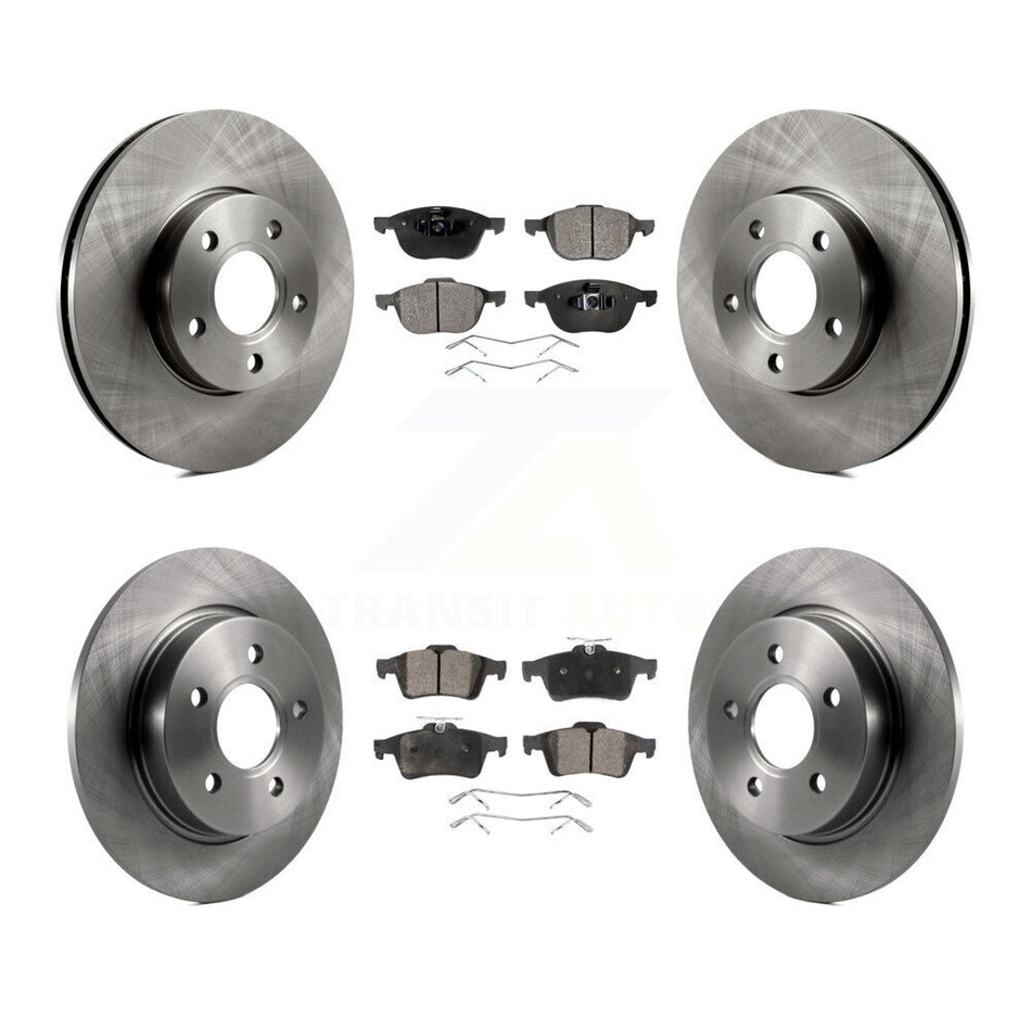 Front Rear Disc Brake Rotors And Semi-Metallic Pads Kit For Ford Focus K8F-100907
