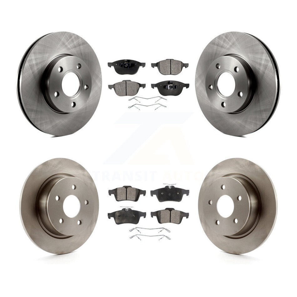 Front Rear Disc Brake Rotors And Semi-Metallic Pads Kit For Ford C-Max K8F-100908