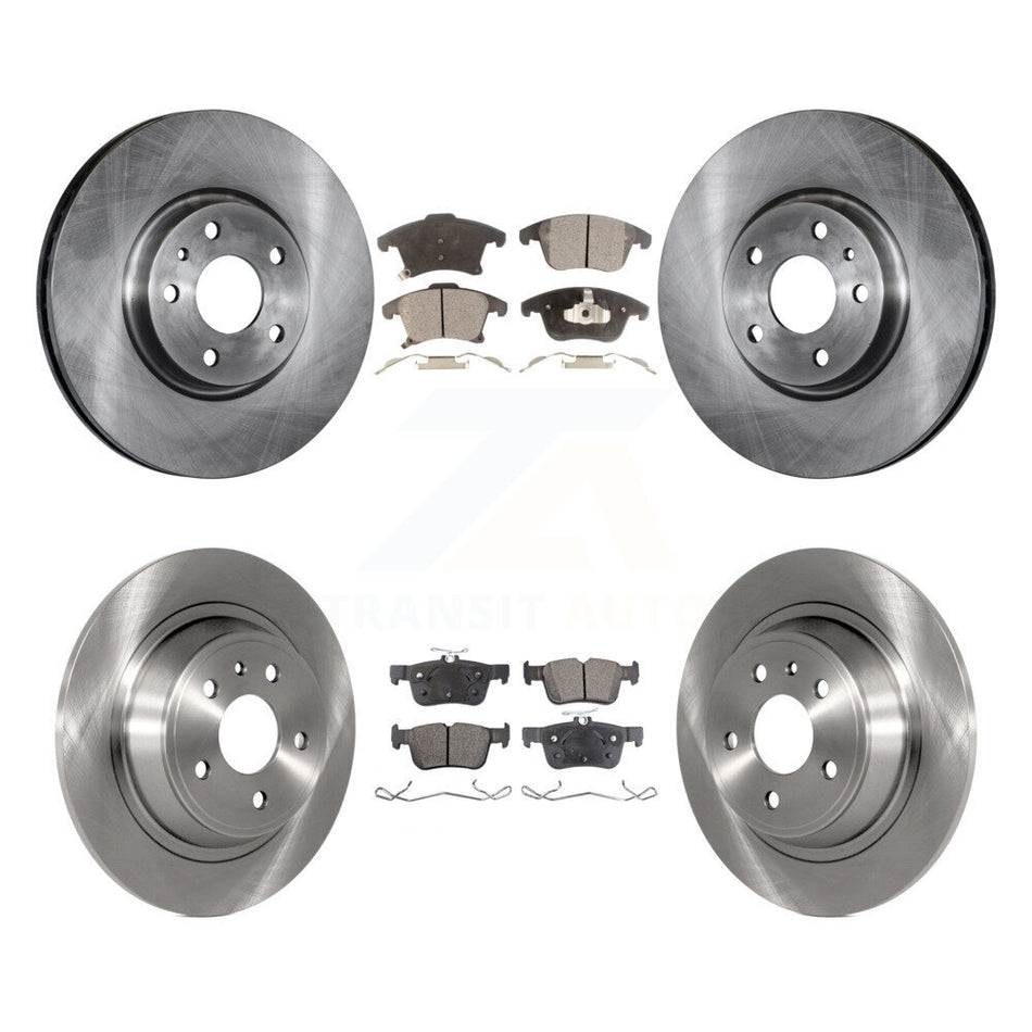 Front Rear Disc Brake Rotors And Semi-Metallic Pads Kit For Ford Fusion Lincoln MKZ K8F-100912
