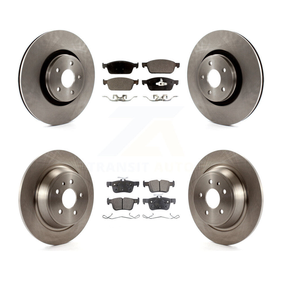 Front Rear Disc Brake Rotors And Semi-Metallic Pads Kit For Lincoln MKC K8F-100920