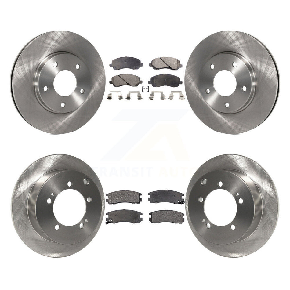 Front Rear Disc Brake Rotors And Semi-Metallic Pads Kit For Chrysler Sebring Mitsubishi Dodge Stratus Eclipse Galant K8F-100934