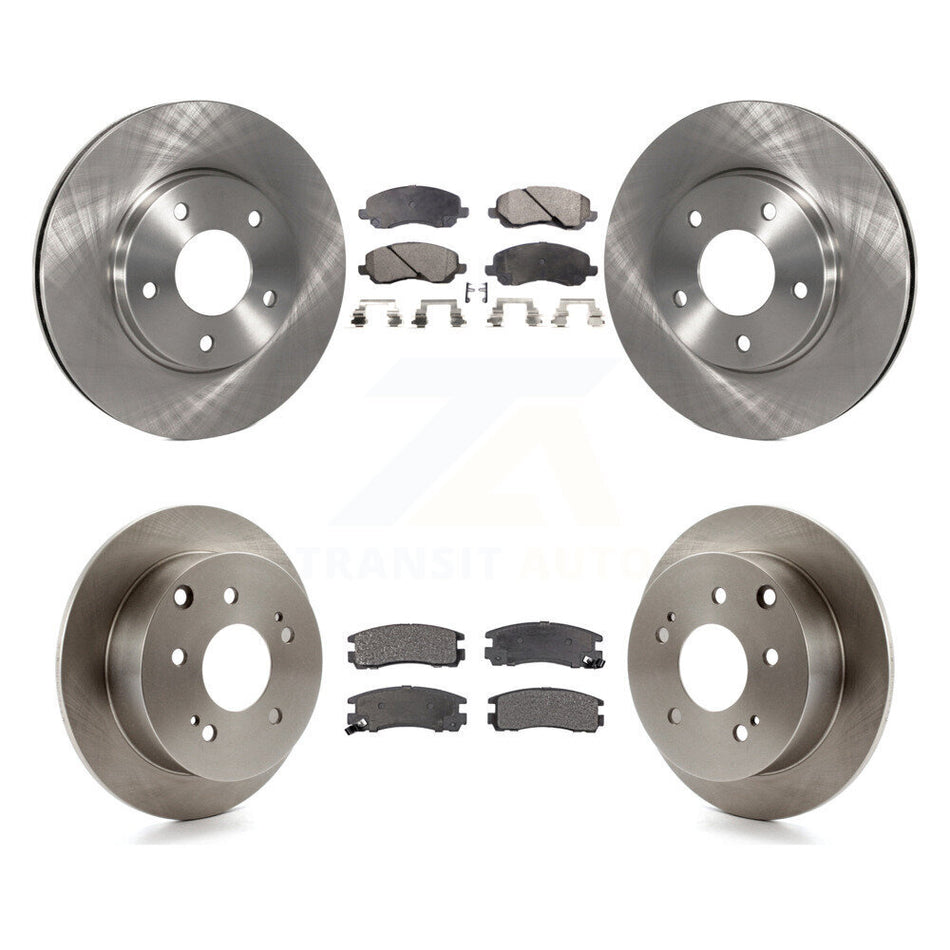 Front Rear Disc Brake Rotors And Semi-Metallic Pads Kit For 2004-2006 Mitsubishi Galant 2.4L K8F-100935