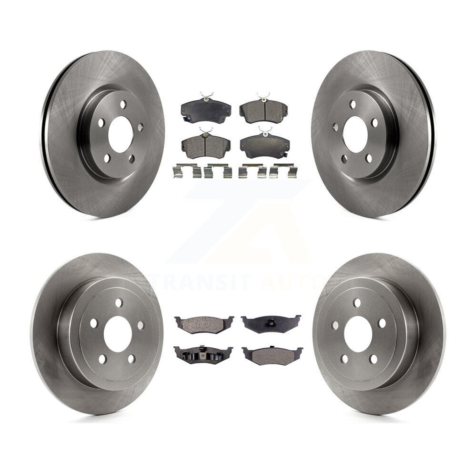 Front Rear Disc Brake Rotors And Semi-Metallic Pads Kit For Chrysler PT Cruiser K8F-100937