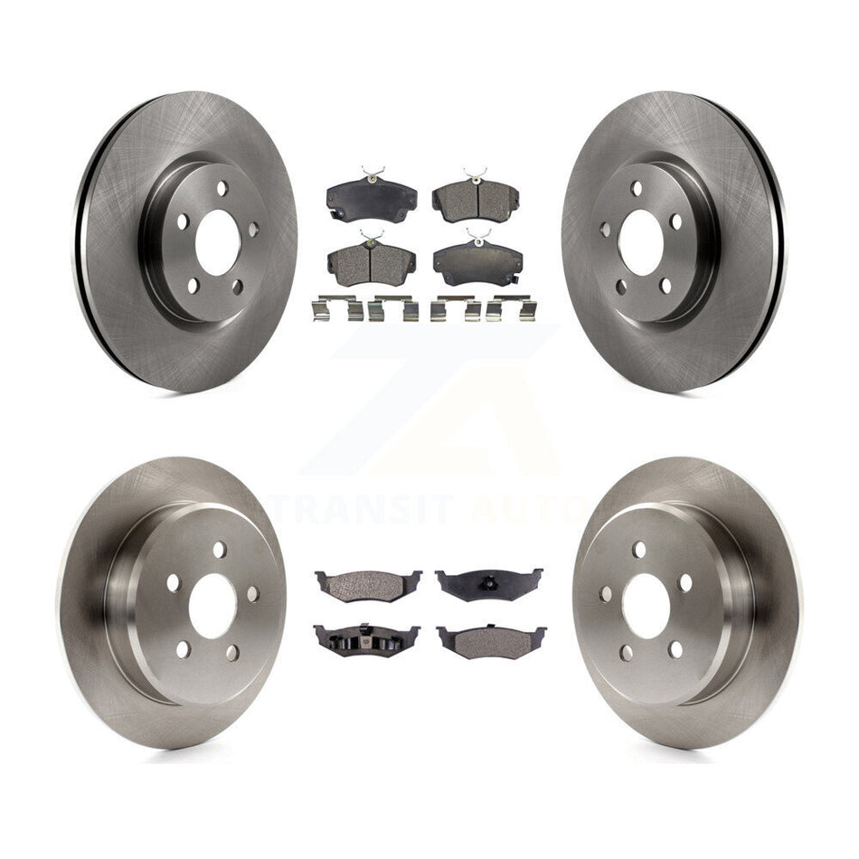 Front Rear Disc Brake Rotors And Semi-Metallic Pads Kit For Chrysler PT Cruiser K8F-100938