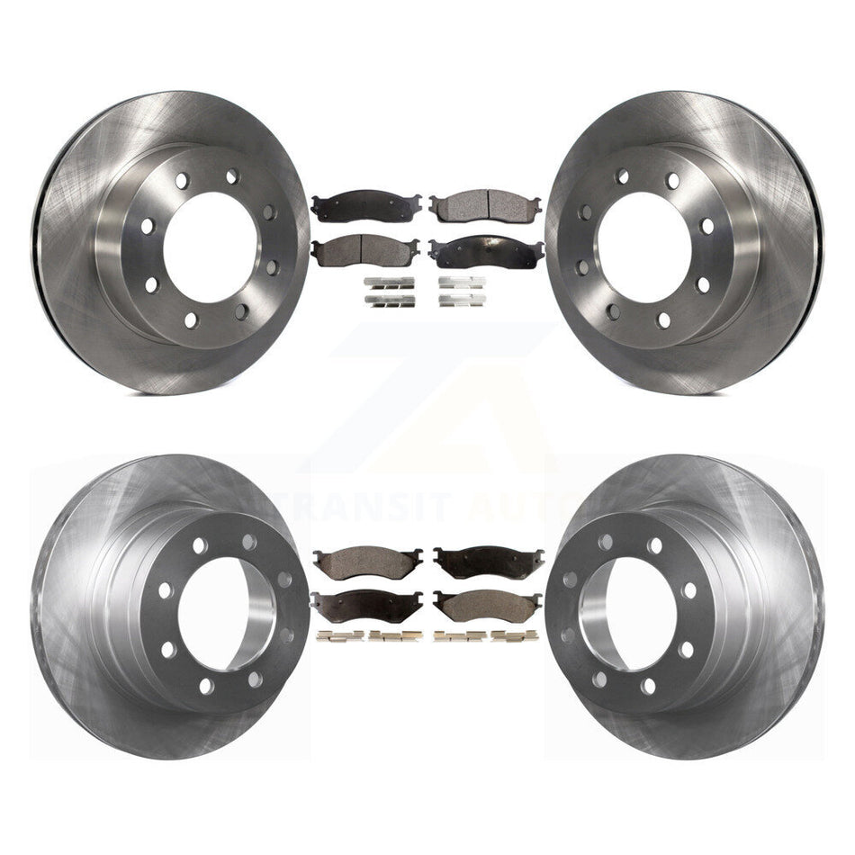 Front Rear Disc Brake Rotors And Semi-Metallic Pads Kit For Dodge Ram 2500 1500 3500 K8F-100951