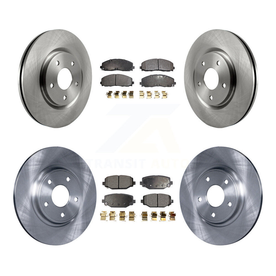 Front Rear Disc Brake Rotors And Semi-Metallic Pads Kit For Dodge Grand Caravan Journey Chrysler Town & Country Ram C/V Volkswagen Routan K8F-100985