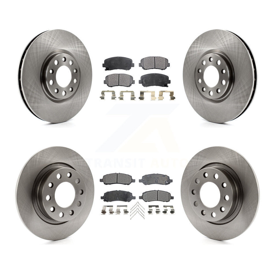 Front Rear Disc Brake Rotors And Semi-Metallic Pads Kit For 2013-2016 Dodge Dart K8F-100987