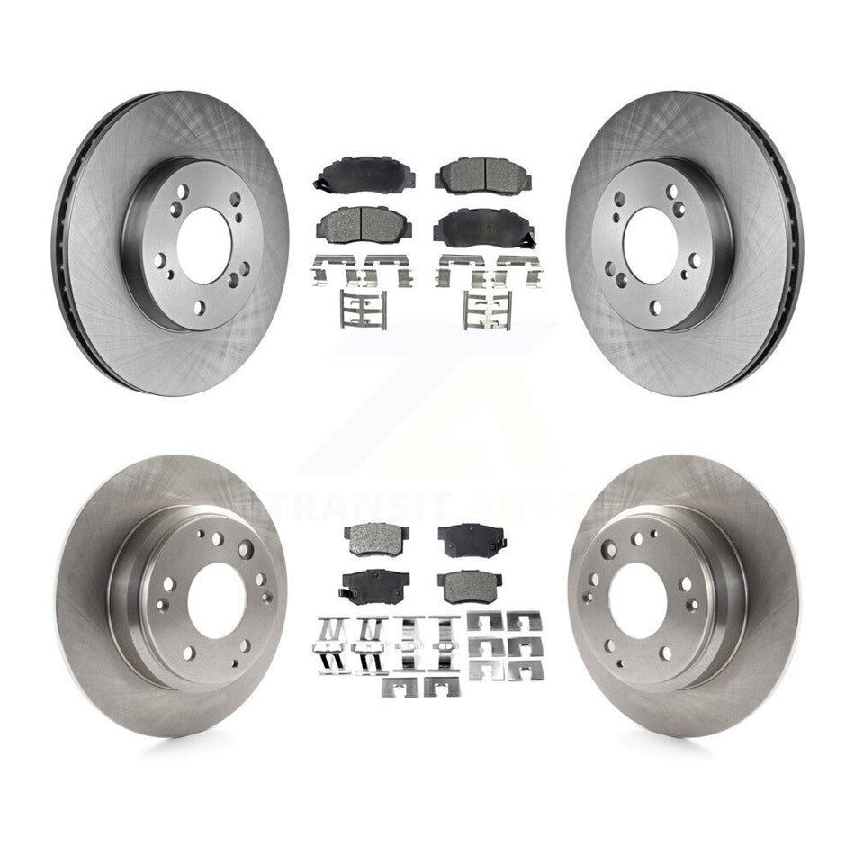 Front Rear Disc Brake Rotors And Semi-Metallic Pads Kit For Acura Honda Odyssey Legend RL Isuzu Oasis K8F-100993