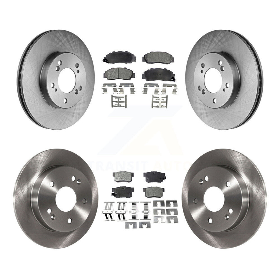 Front Rear Disc Brake Rotors And Semi-Metallic Pads Kit For 1997-2001 Honda Prelude K8F-100995