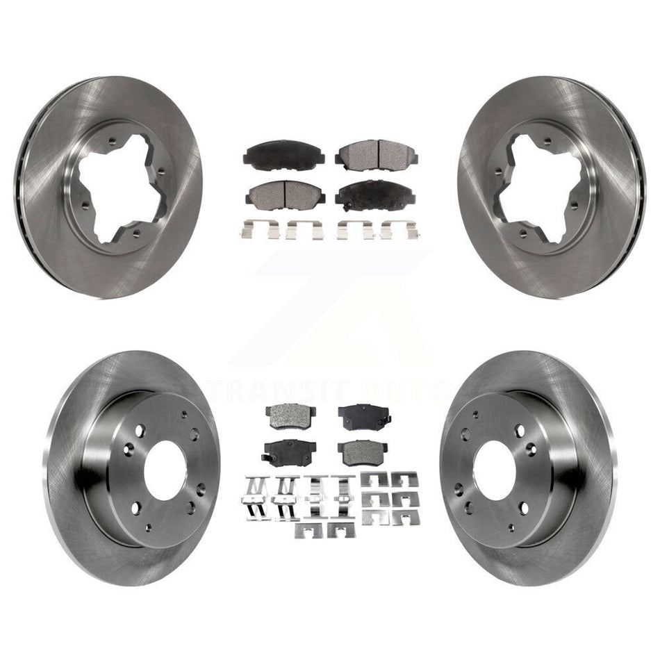 Front Rear Disc Brake Rotors And Semi-Metallic Pads Kit For Honda Accord Acura CL K8F-101005