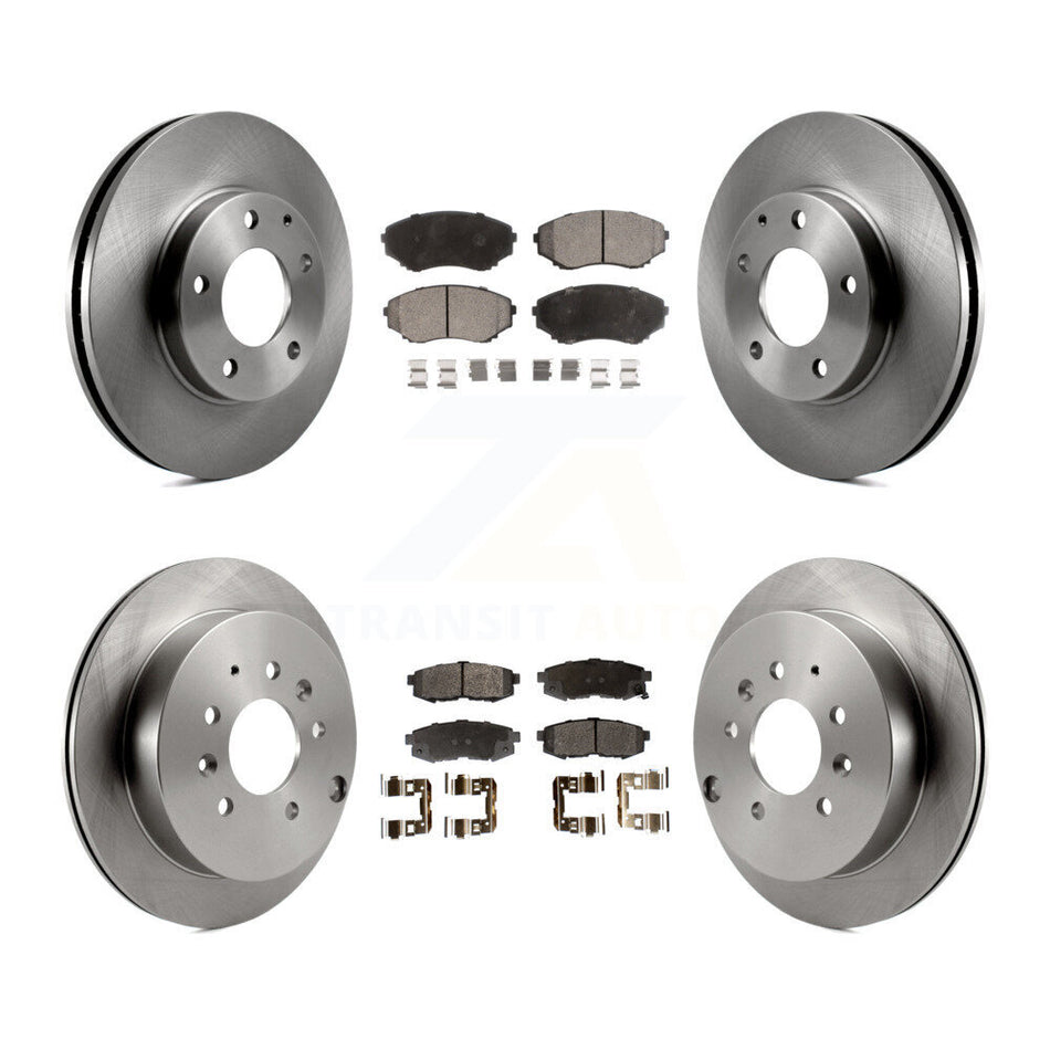 Front Rear Disc Brake Rotors And Semi-Metallic Pads Kit For 2004-2006 Mazda MPV K8F-101036