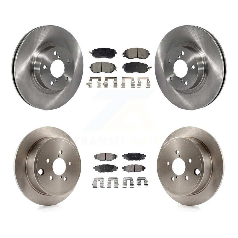Front Rear Disc Brake Rotors And Semi-Metallic Pads Kit For 2011 Subaru Impreza Outback Sport 2.5i Premium K8F-101037