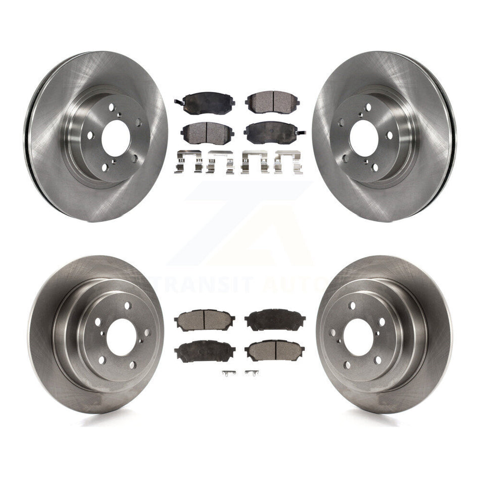 Front Rear Disc Brake Rotors And Semi-Metallic Pads Kit For Subaru Impreza Saab 9-2X K8F-101041