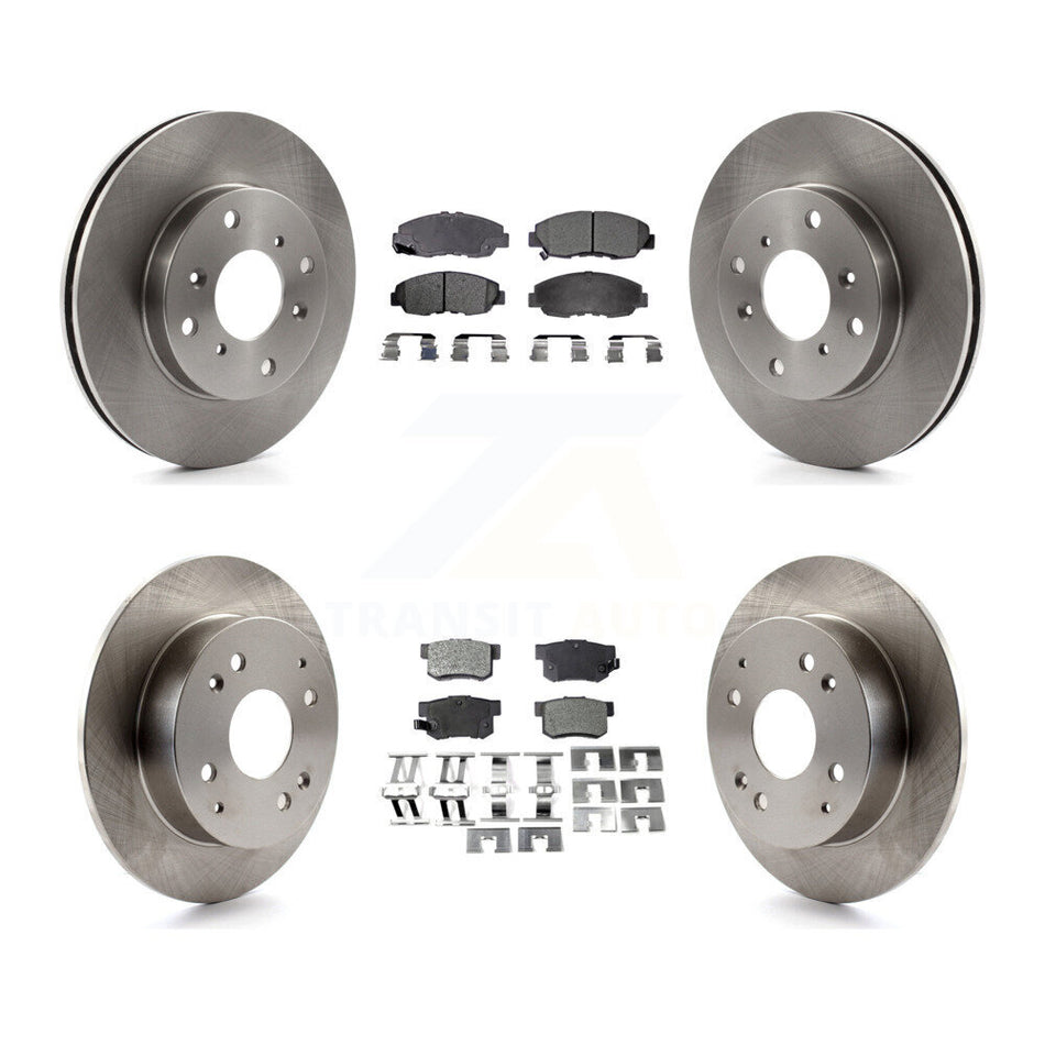 Front Rear Disc Brake Rotors And Semi-Metallic Pads Kit For 1998-2002 Honda Accord Sedan with 2.3L K8F-101047