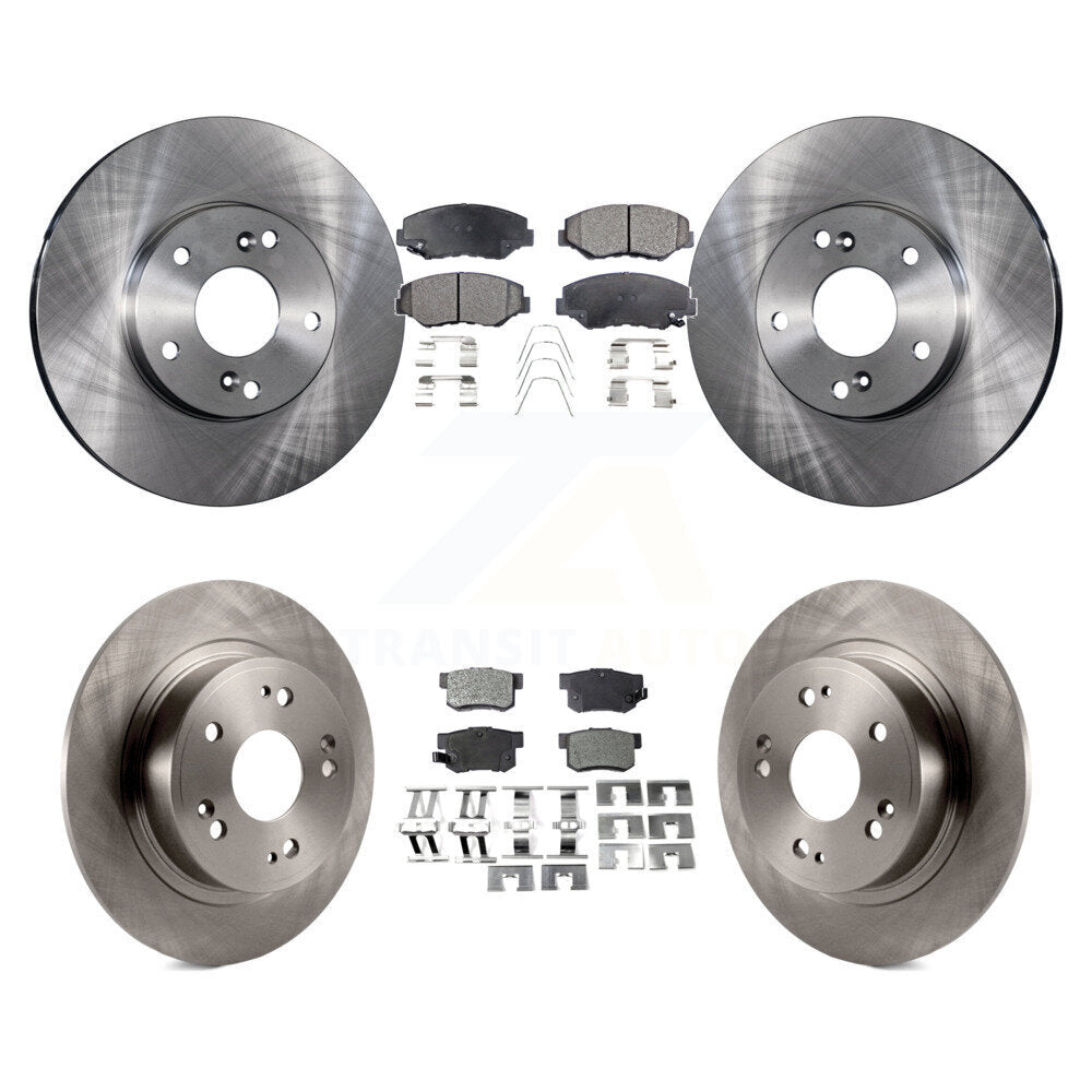 Front Rear Disc Brake Rotors And Semi-Metallic Pads Kit For Honda Accord K8F-101055