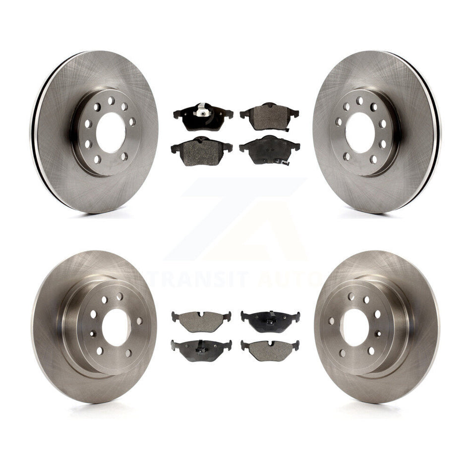 Front Rear Disc Brake Rotors And Semi-Metallic Pads Kit For Saab 9-5 K8F-101058