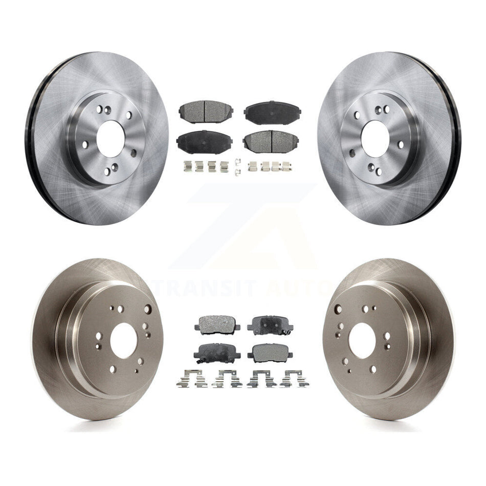 Front Rear Disc Brake Rotors And Semi-Metallic Pads Kit For 2002-2004 Honda Odyssey K8F-101077
