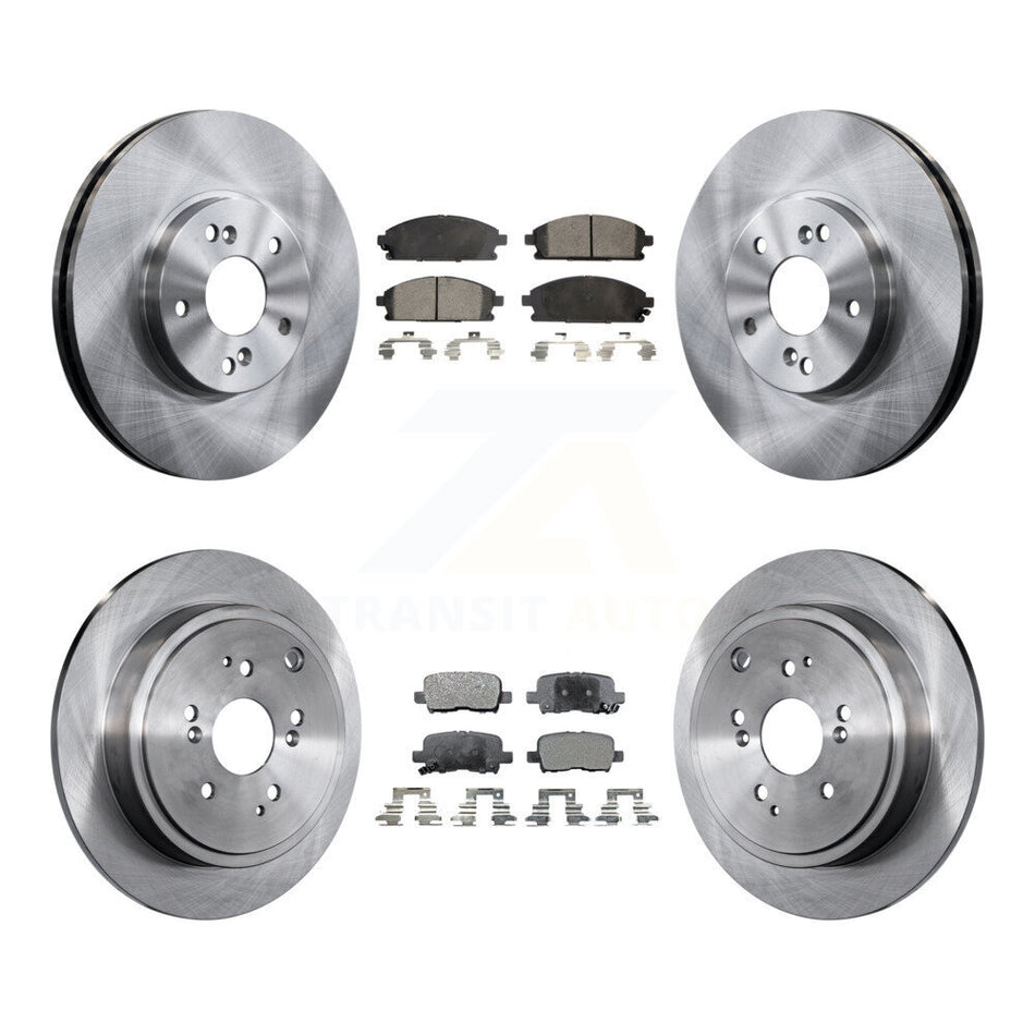 Front Rear Disc Brake Rotors And Semi-Metallic Pads Kit For 2003-2006 Acura MDX K8F-101078