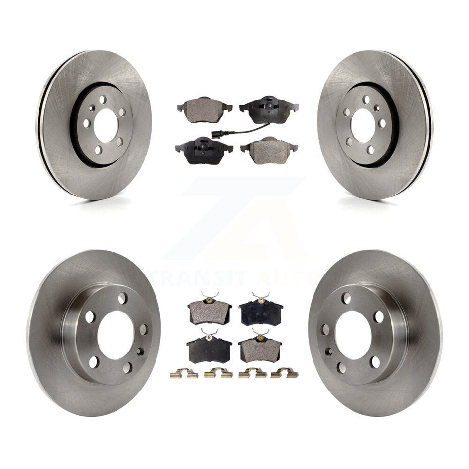 Front Rear Disc Brake Rotors And Semi-Metallic Pads Kit For Volkswagen Beetle Jetta Golf K8F-101080