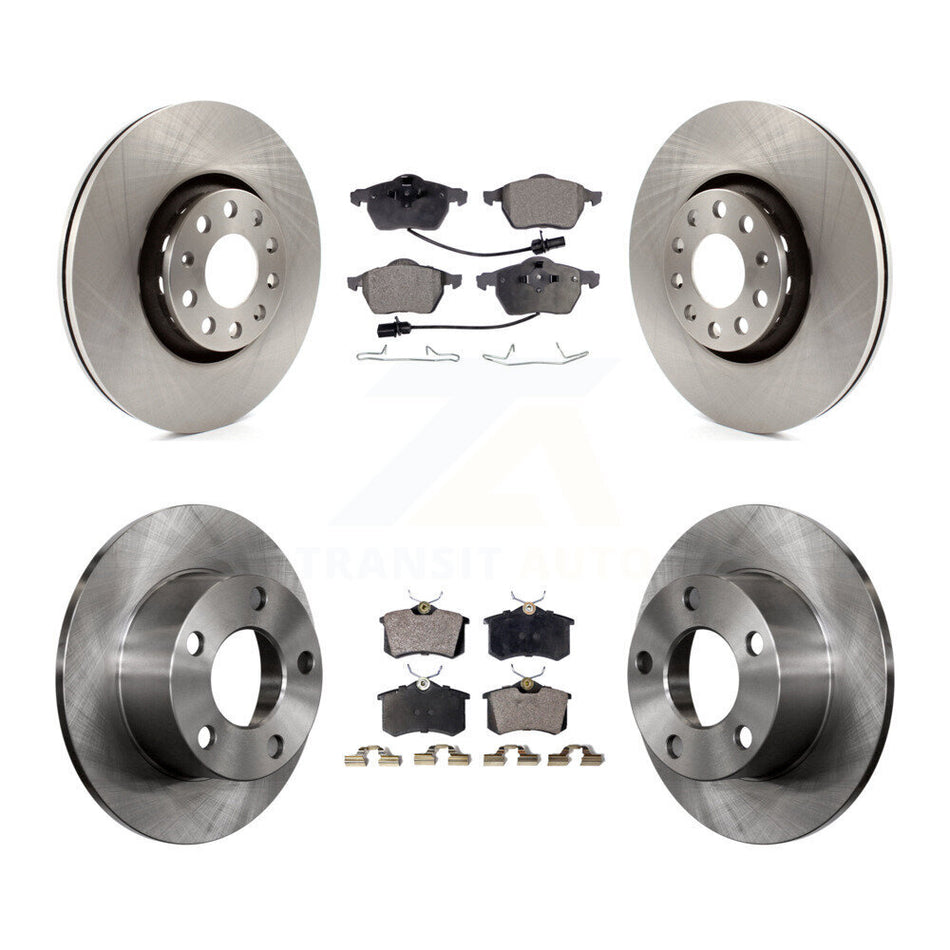 Front Rear Disc Brake Rotors And Semi-Metallic Pads Kit For Audi A6 With 312mm Diameter Rotor K8F-101090
